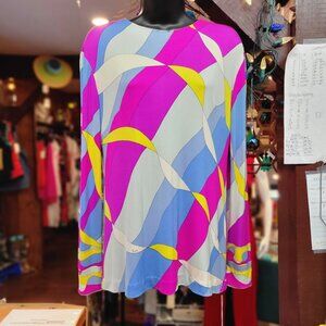 VTG 1960's Mod Style Jersey 100% Silk Emilio Pucci